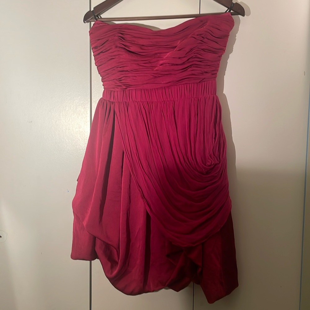 Pink/ Fuscia halter cocktail dress